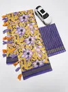 MG 569 Plain Linen Digital Printed Fancy Saree Wholesale Market In Surat
